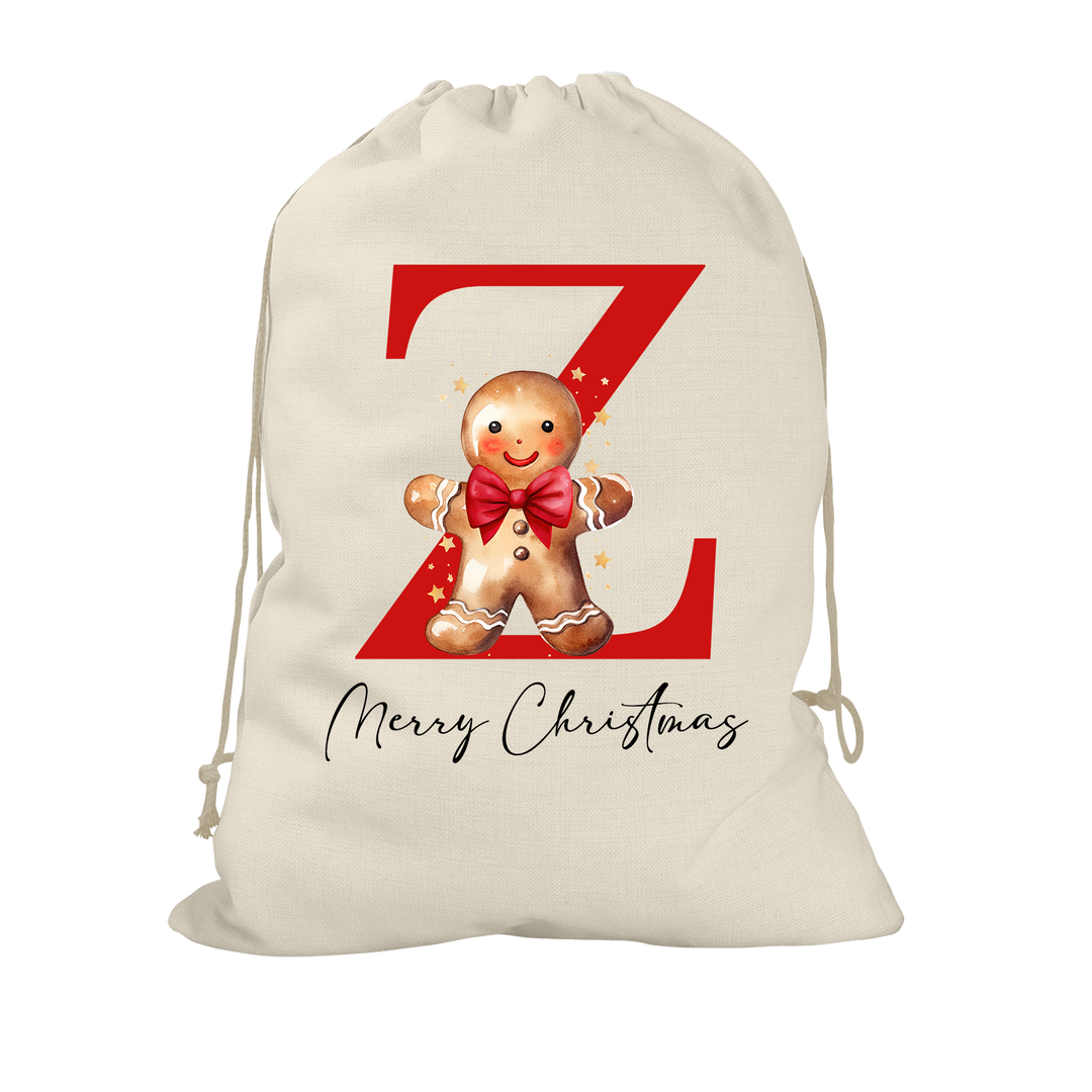 Gingerbread Man Santa Sack